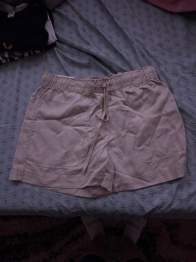 Hilary Radley Light Beige Drawstring Casual Shorts